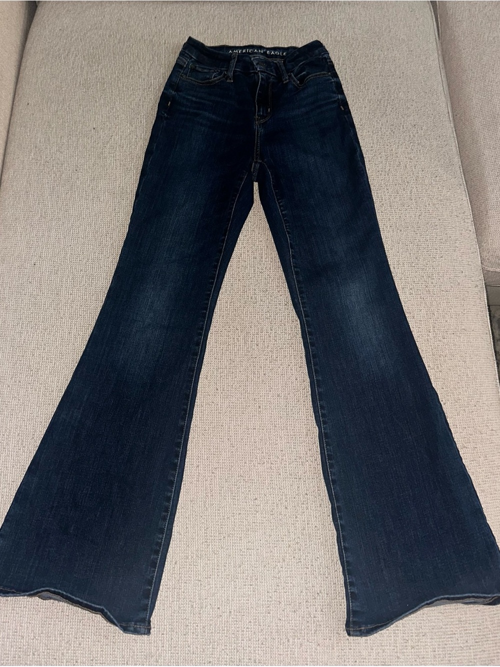 American Eagle Outfitters Dark Blue Wide Leg Jeans
